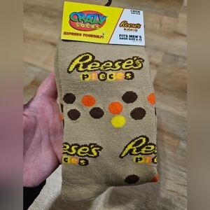 Novelty Reeses Pieces Candy Funny Novelty Crazy Socks Unisex Crew Men's